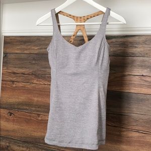Lululemon Yoga top, size 6, silver